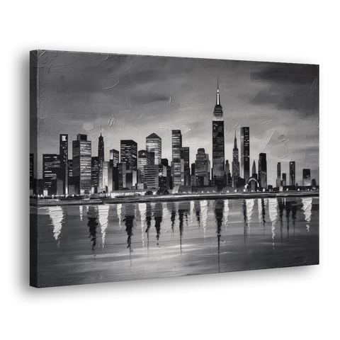Large Black and White Wall Art for Living Room - Canvas Wall Art - Side