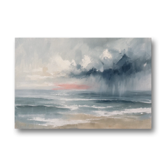 Large Coastal Wall Art of a Distant Squall - Canvas Wall Art - Front