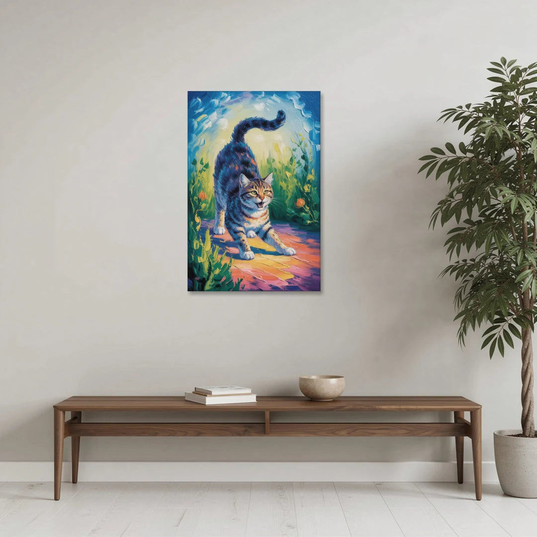 Large Expressionist Cat - Canvas Wall Art - Coffee Table - 24x36