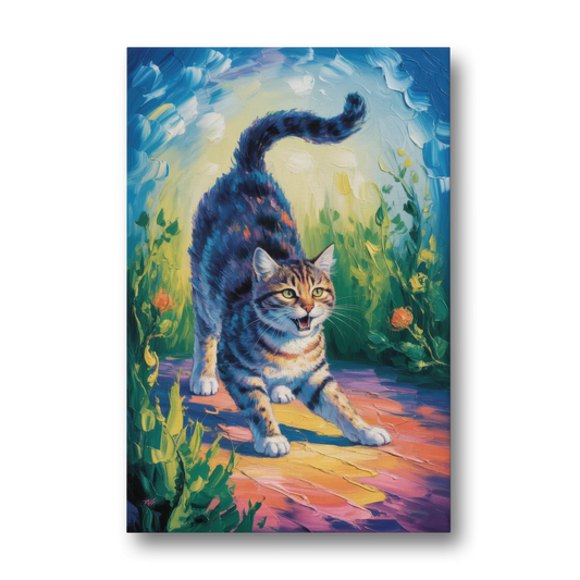 Large Expressionist Cat - Canvas Wall Art - Front