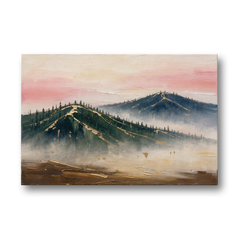Large Living Room Wall Art of Misty Ridges - Canvas Wall Art - Front