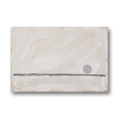 Large Neutral Canvas Art with a Graphite Horizon - Canvas Wall Art - Front