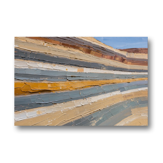 Large Office Wall Art of Layered Canyon Strata - Canvas Wall Art - Front