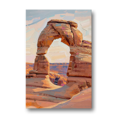 Large Textured Desert Sandstone Arch - Canvas Wall Art - Front