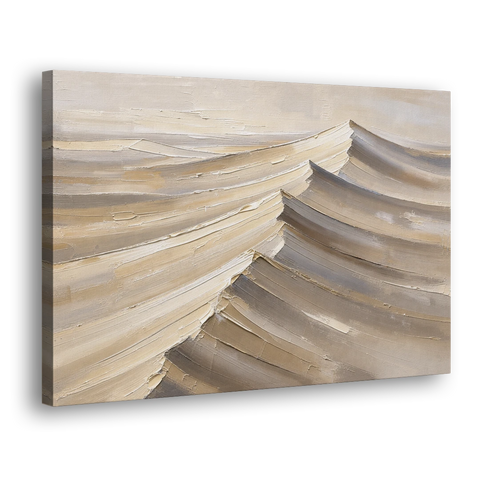 Large Wall Art for Living Room Knife-Cut Dune Crests - Canvas Wall Art - Side