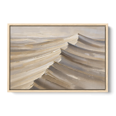Large Wall Art for Living Room Knife-Cut Dune Crests - Oak Framed Canvas Wall Art - Front