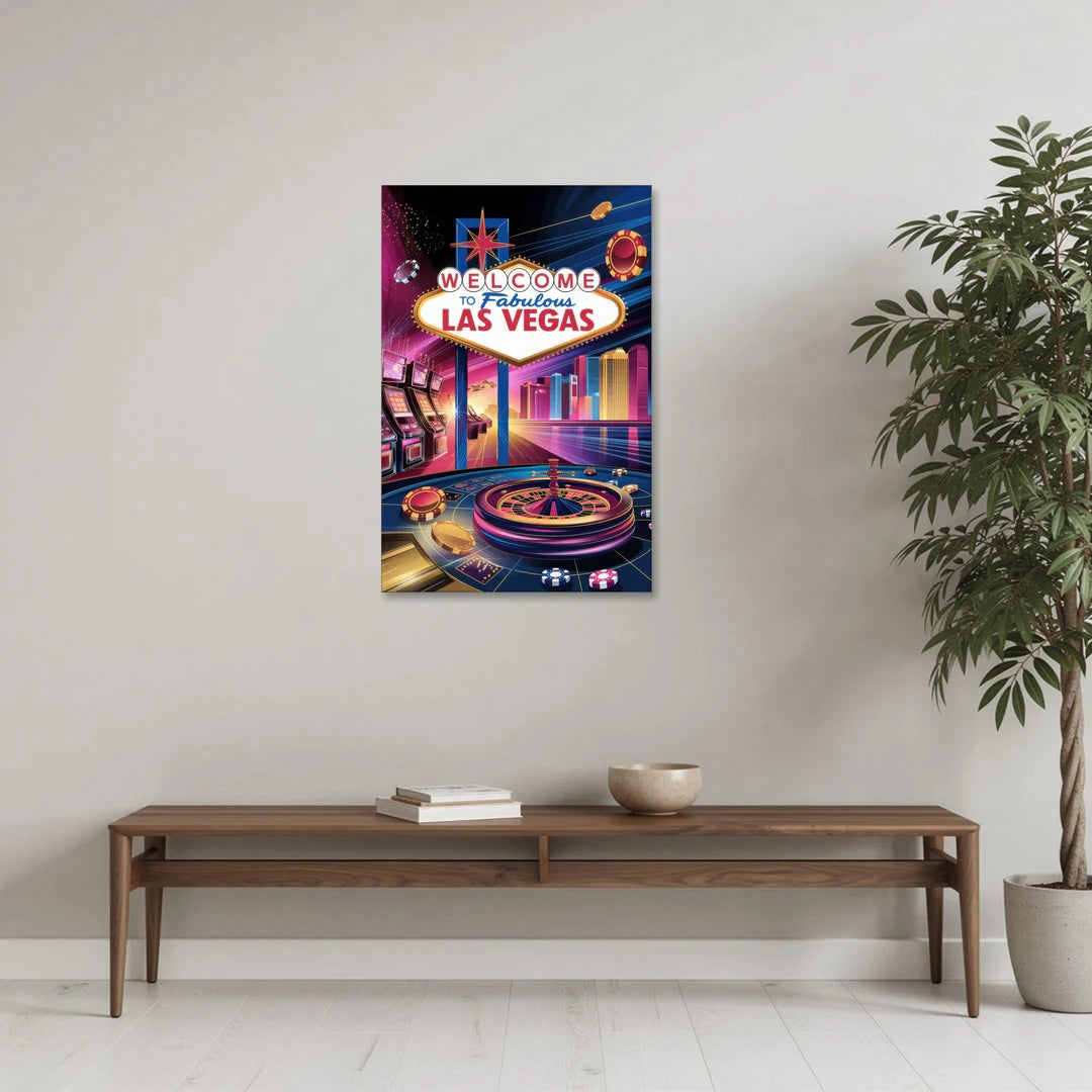 Las Vegas Casino Glamour - Canvas Wall Art - Coffee Table - 24x36