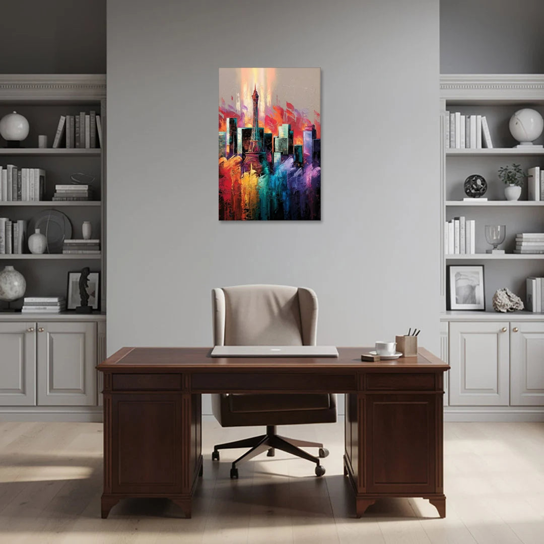 Las Vegas City Skyline - Canvas Wall Art - Office - 24x36