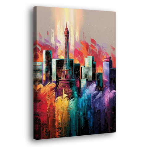 Las Vegas City Skyline - Canvas Wall Art - Side