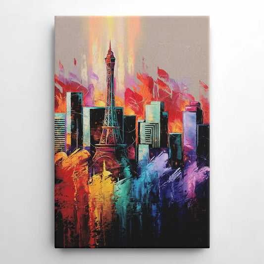Las Vegas City Skyline - Canvas Wall Art