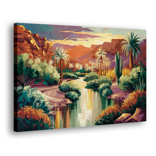 Las Vegas Desert Oasis Side - Canvas Wall Art