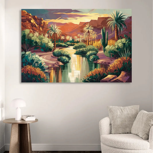 Las Vegas Desert Oasis Living Room - Canvas Wall Art