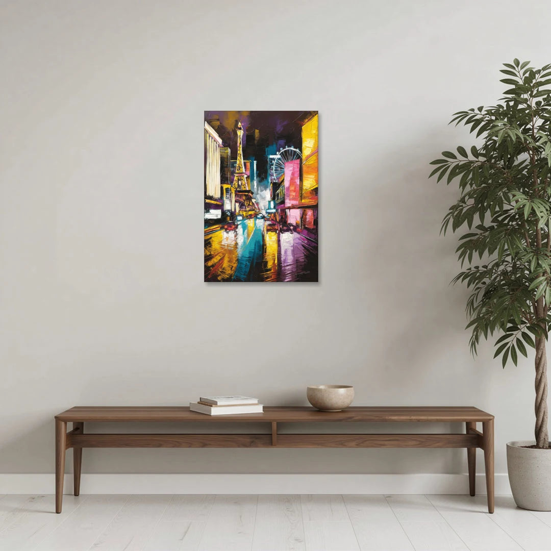 Las Vegas Downtown Energy - Canvas Wall Art - Coffee Table - 20x30