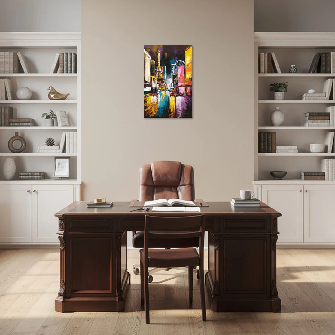 Las Vegas Downtown Energy - Canvas Wall Art - Office - 20x30