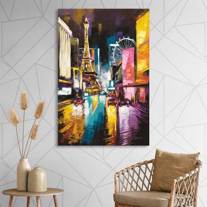 Las Vegas Downtown Energy Sitting Room - Canvas Wall Art