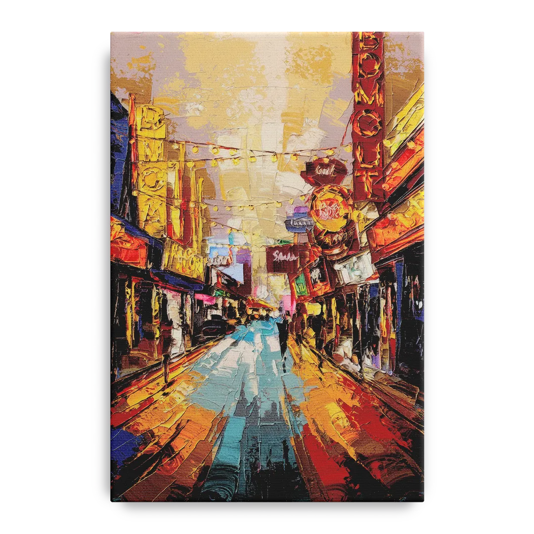 Las Vegas Fremont Street Front - Canvas Wall Art