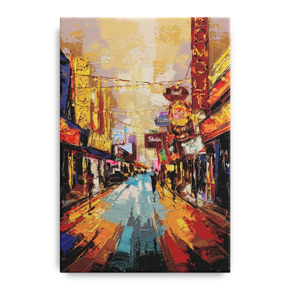 Las Vegas Fremont Street Front - Canvas Wall Art