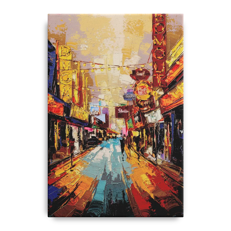 Las Vegas Fremont Street Front - Canvas Wall Art