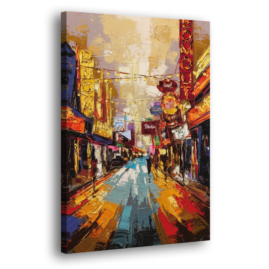 Las Vegas Fremont Street Side - Canvas Wall Art