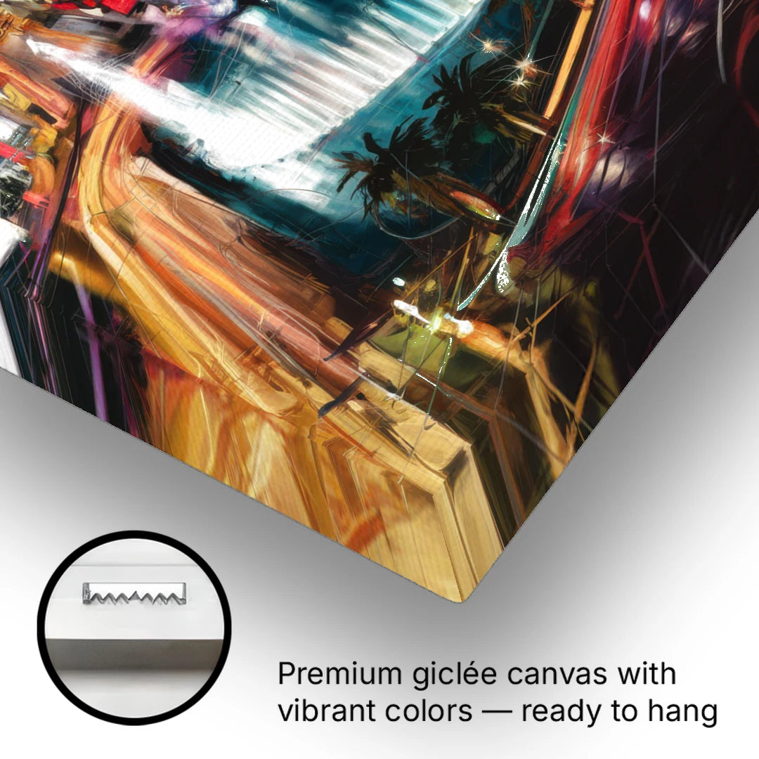Las Vegas Iconic Strip - Canvas Wall Art - Gallery Wrap Corner
