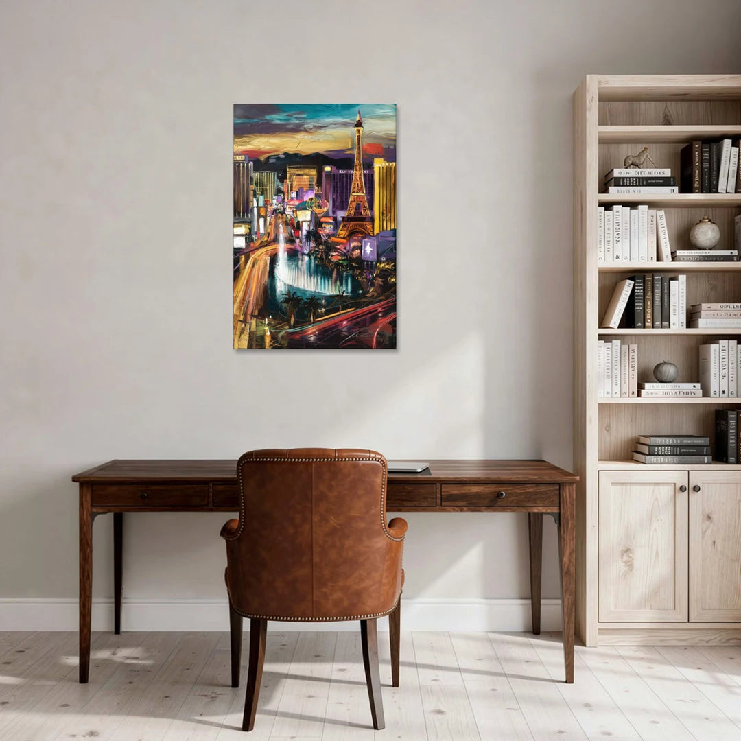 Las Vegas Iconic Strip - Canvas Wall Art - Office - 24x36