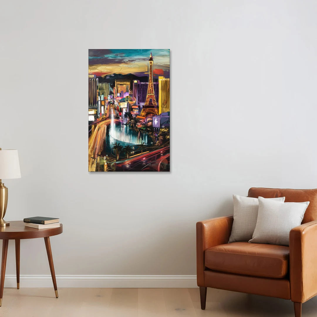 Las Vegas Iconic Strip - Canvas Wall Art - Sofa - 24x36