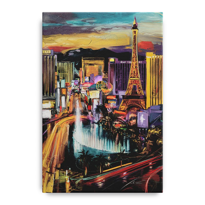 Las Vegas Iconic Strip Front - Canvas Wall Art