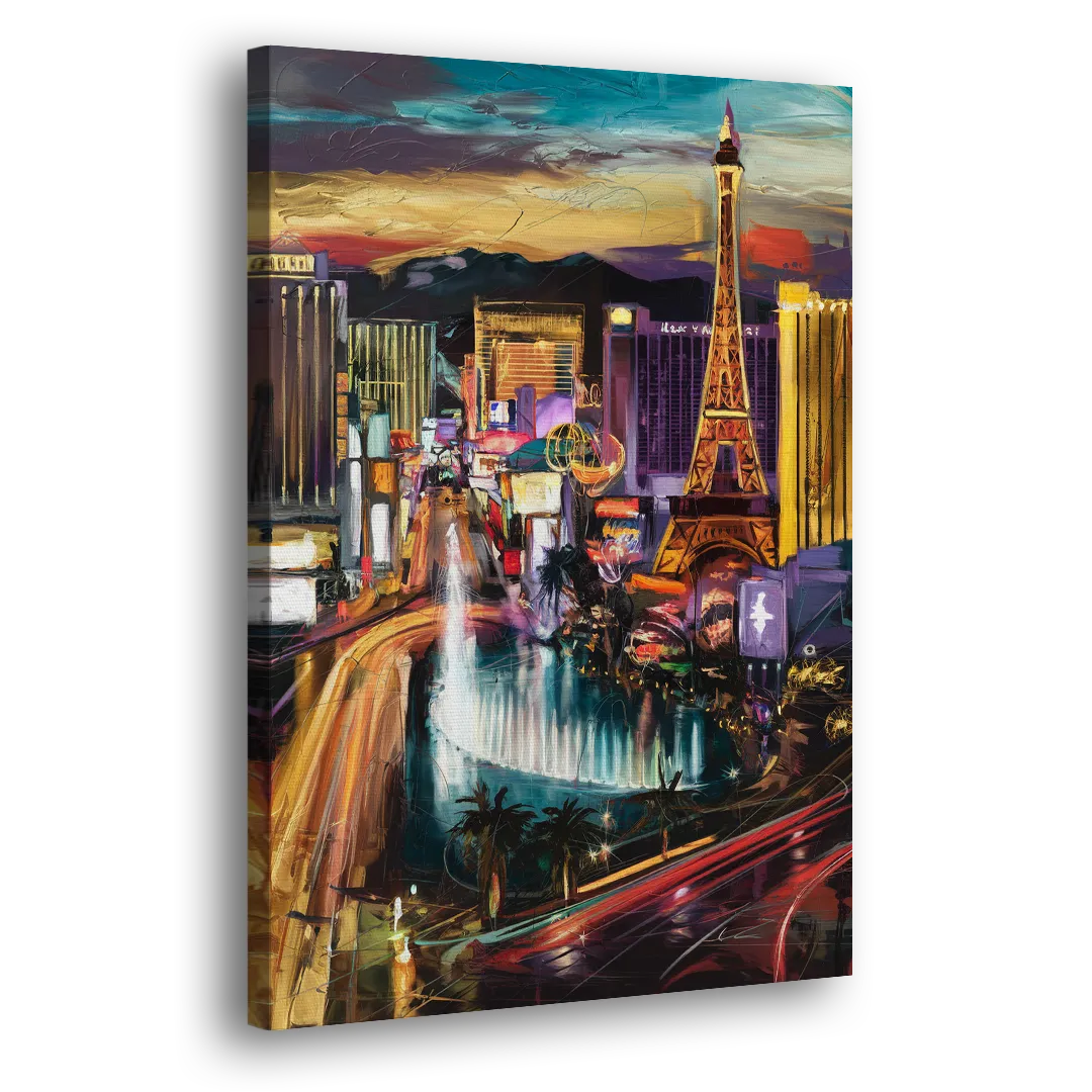 Las Vegas Iconic Strip Side - Canvas Wall Art