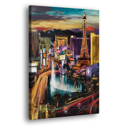 Las Vegas Iconic Strip Side - Canvas Wall Art