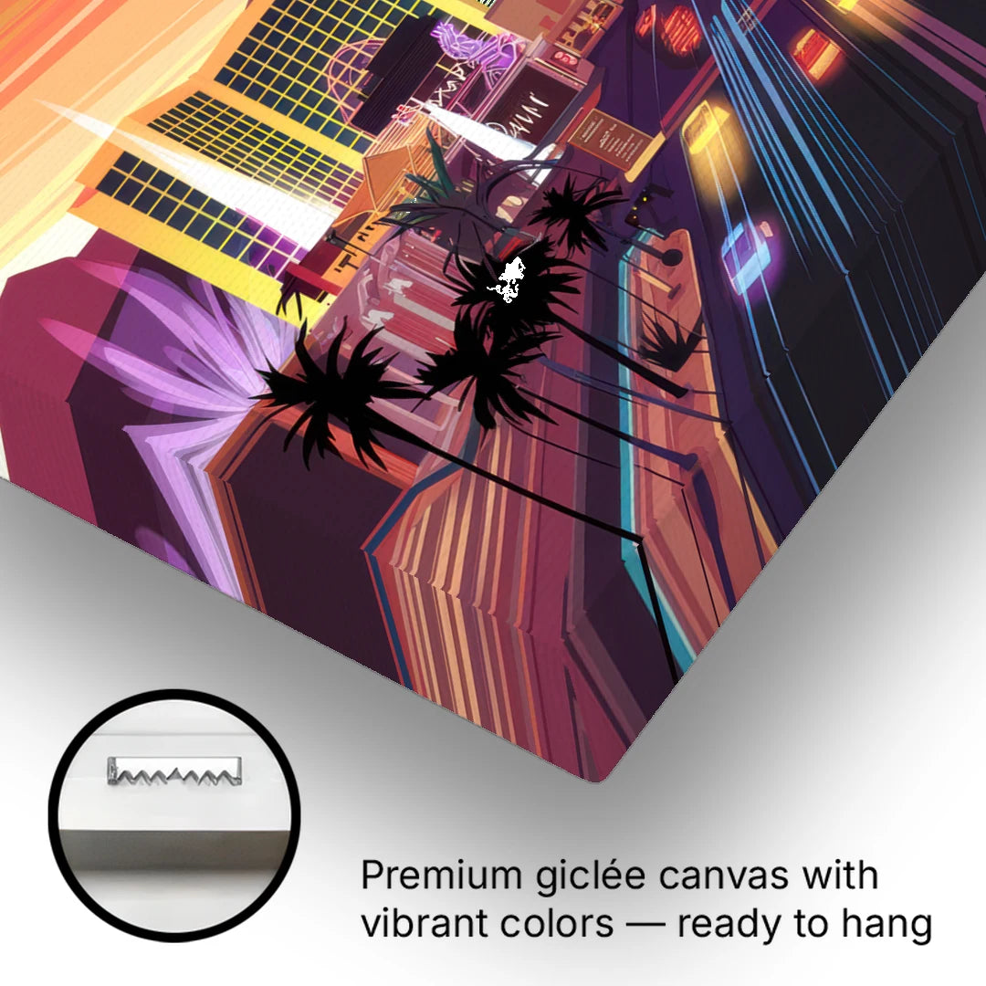 Las Vegas Iconic Strip Experience - Canvas Wall Art - Gallery Wrap Corner