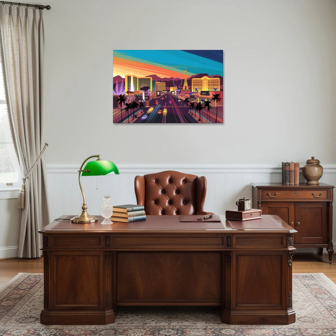 Las Vegas Iconic Strip Experience - Canvas Wall Art - Office - 36x24