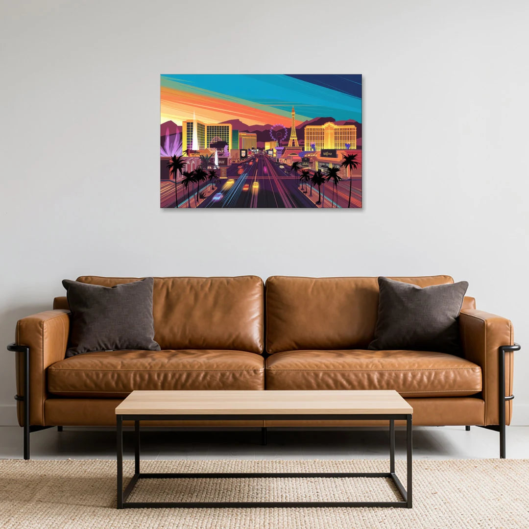 Las Vegas Iconic Strip Experience - Canvas Wall Art - Sofa - 36x24