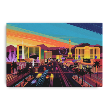 Las Vegas Iconic Strip Experience Front - Canvas Wall Art