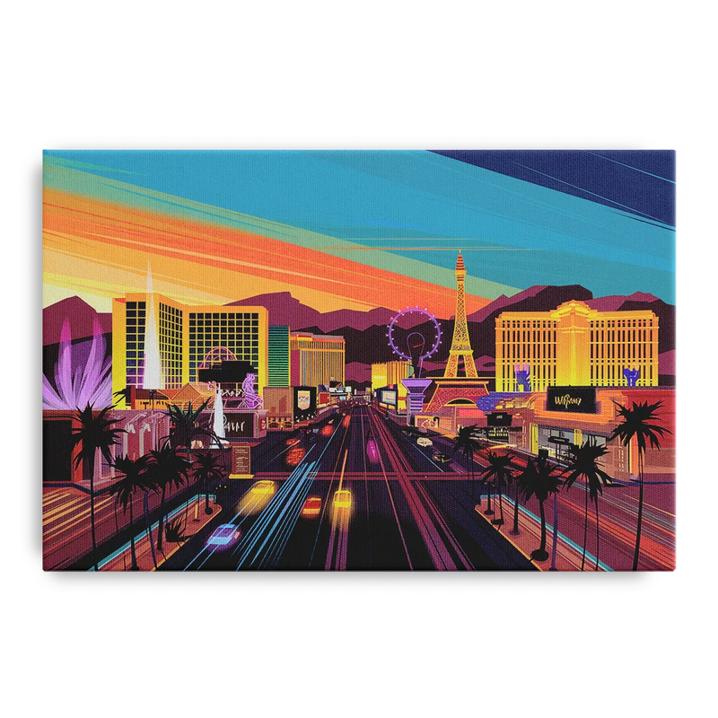 Las Vegas Iconic Strip Experience Front - Canvas Wall Art