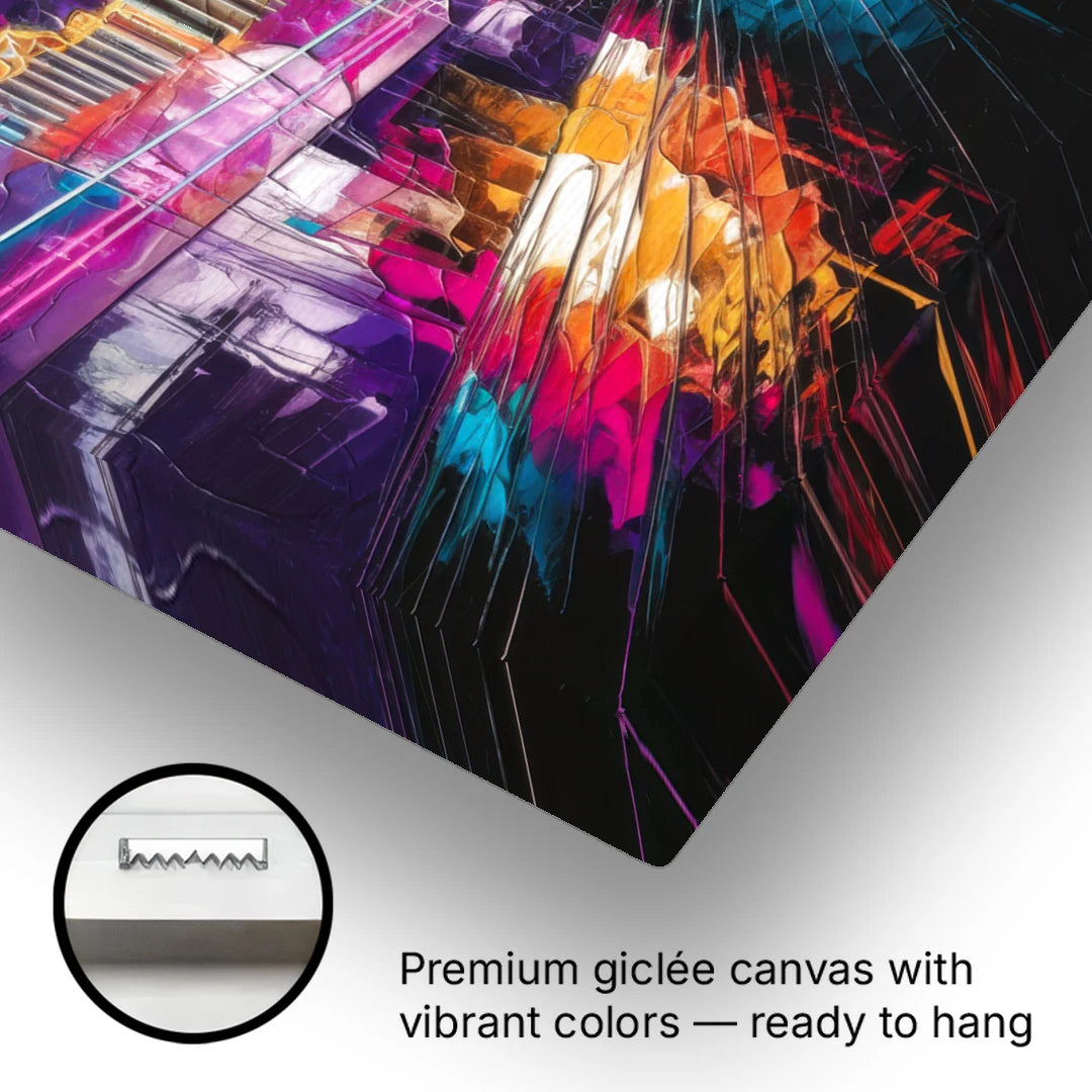 Las Vegas Neon Nights - Canvas Wall Art - Gallery Wrap Corner