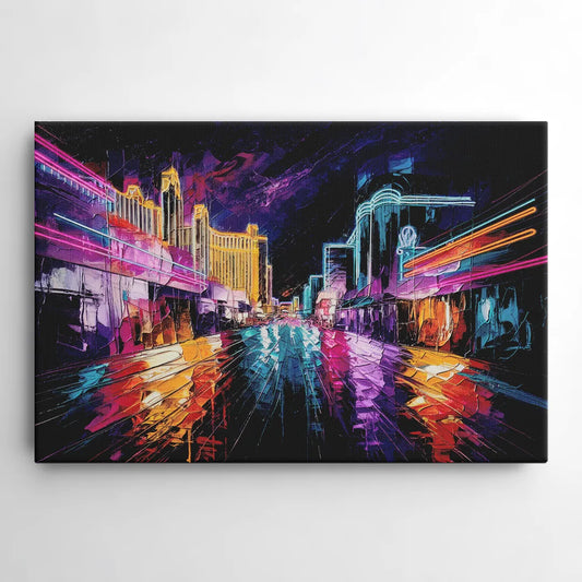 Las Vegas Neon Nights - Canvas Wall Art