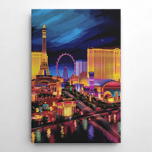 Las Vegas Skyline Panorama - Canvas Wall Art