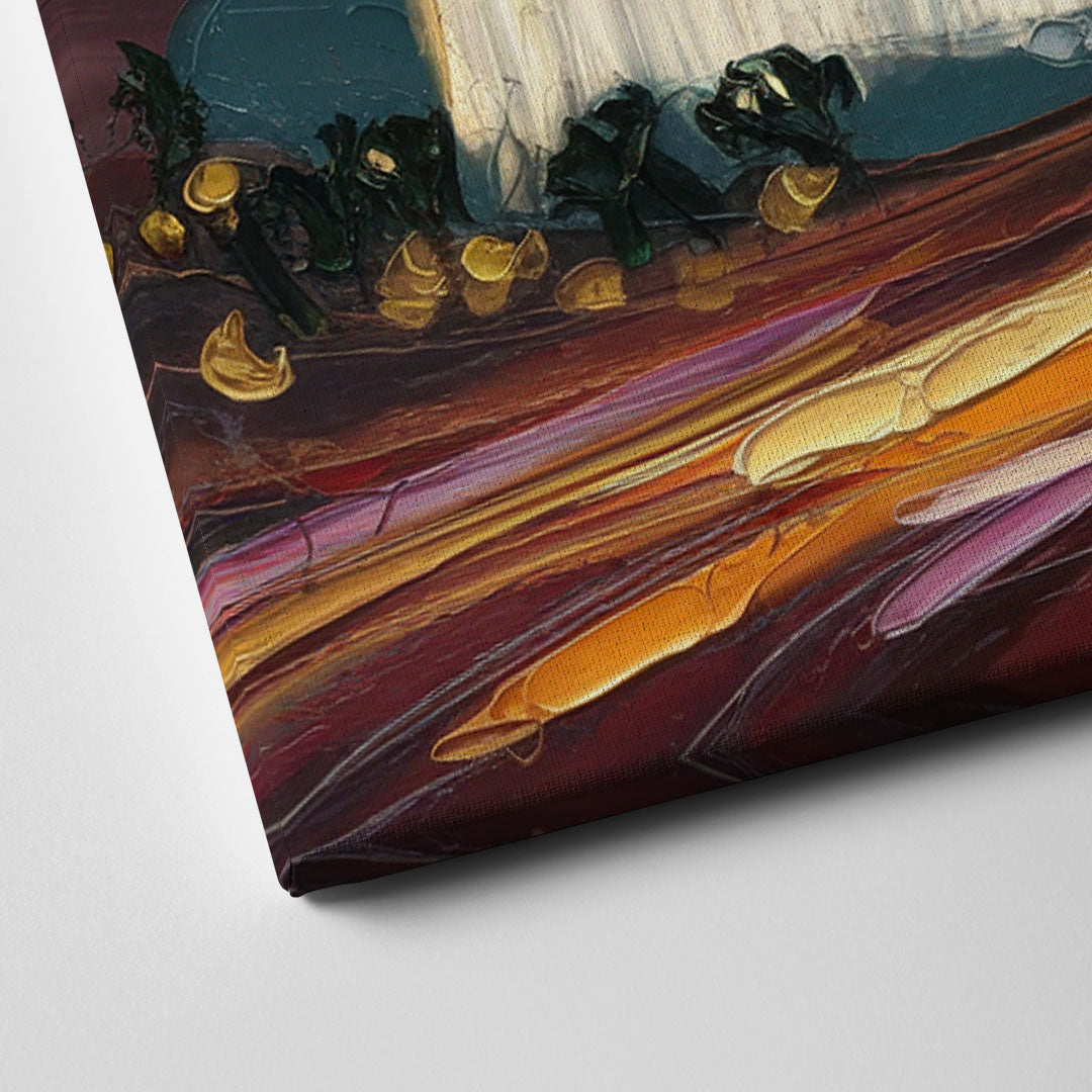 Las Vegas Skyline at Sunset Canvas Close Up