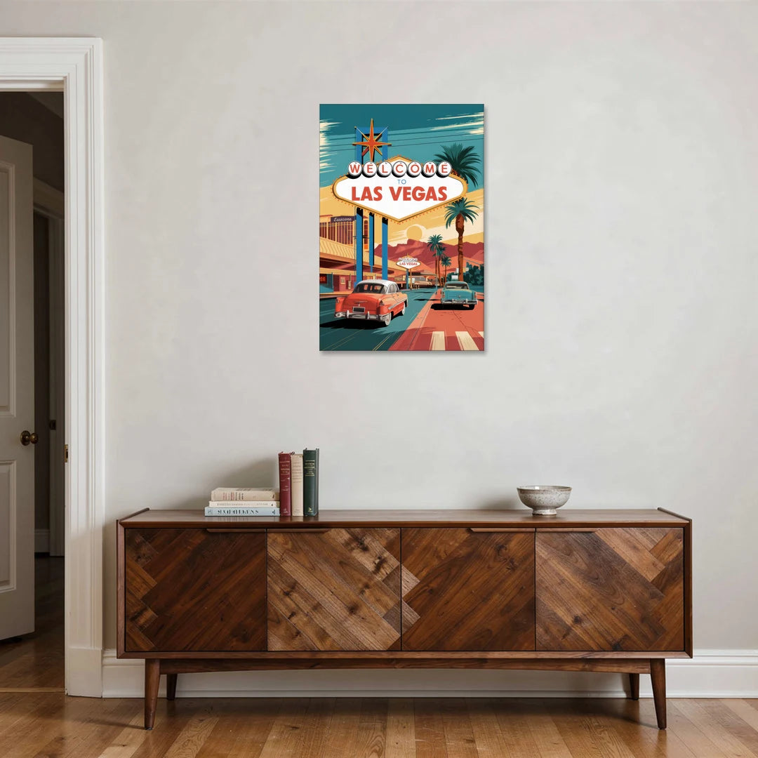 Las Vegas Vintage Vibes - Canvas Wall Art - Coffee Table - 24x36