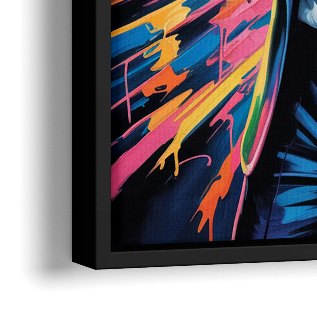 Late Laughs 2.0 - Close-Up Black Frame Canvas