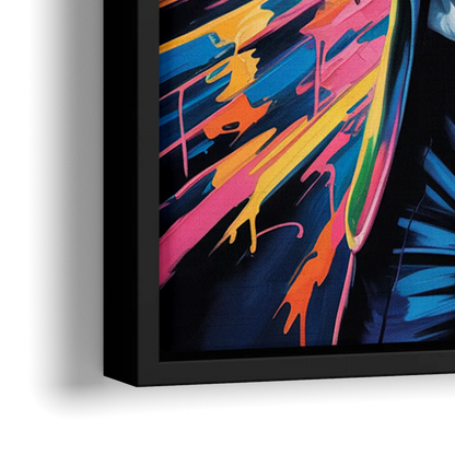 Late Laughs 2.0 - Close-Up Black Frame Canvas