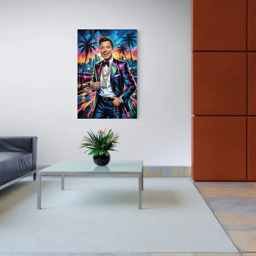 Late Laughs 2.0 - Canvas Wall Art Living Room