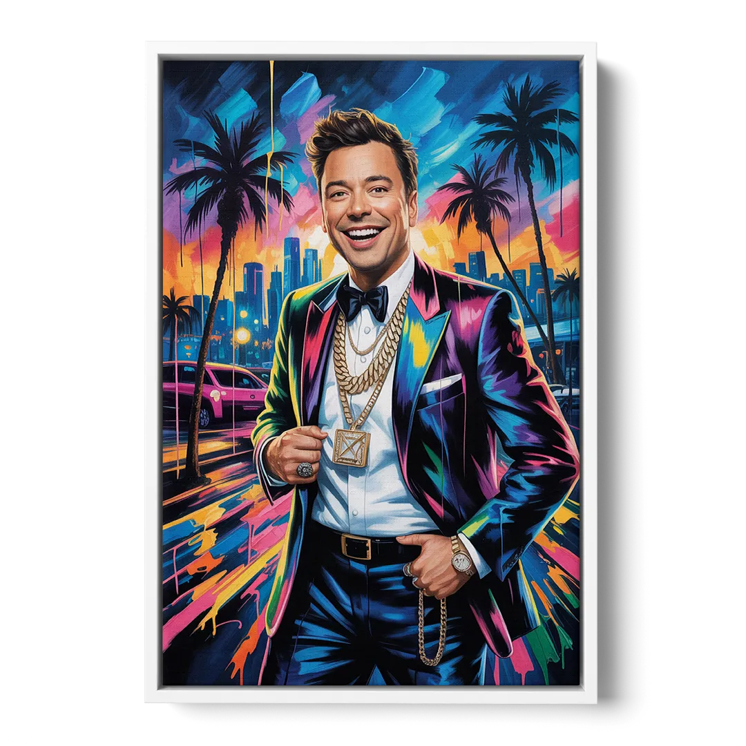 Late Laughs 2.0 - White Frame Canvas
