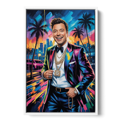Late Laughs 2.0 - White Frame Canvas
