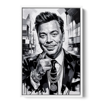 Late Laughs - White Frame Canvas