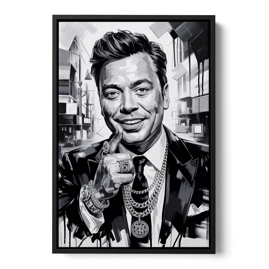 Late Laughs - Black Frame Canvas