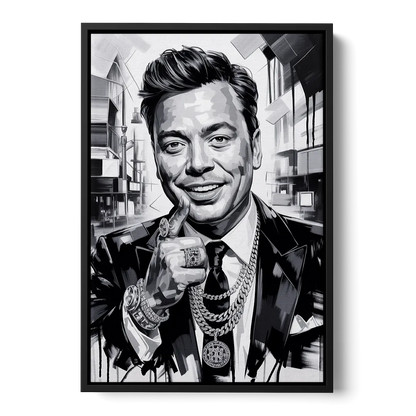 Late Laughs - Black Frame Canvas