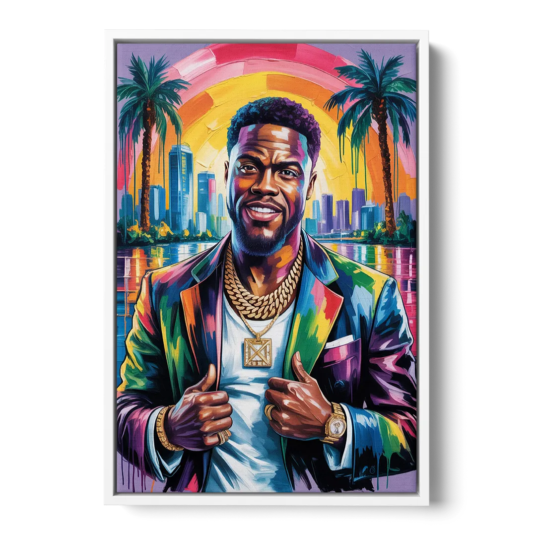 Laugh Hard 2.0 - White Frame Canvas