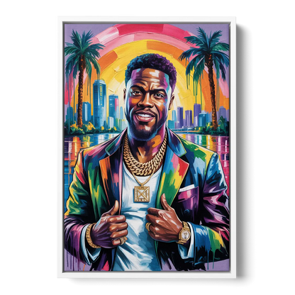 Laugh Hard 2.0 - White Frame Canvas