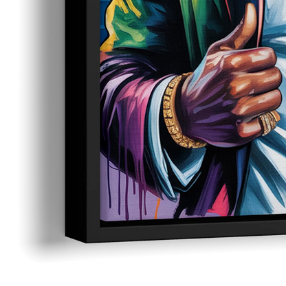 Laugh Hard 2.0 - Close-Up Black Frame Canvas